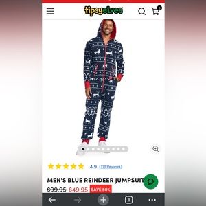 Men’s large unopened Tipsy Elves Onsie